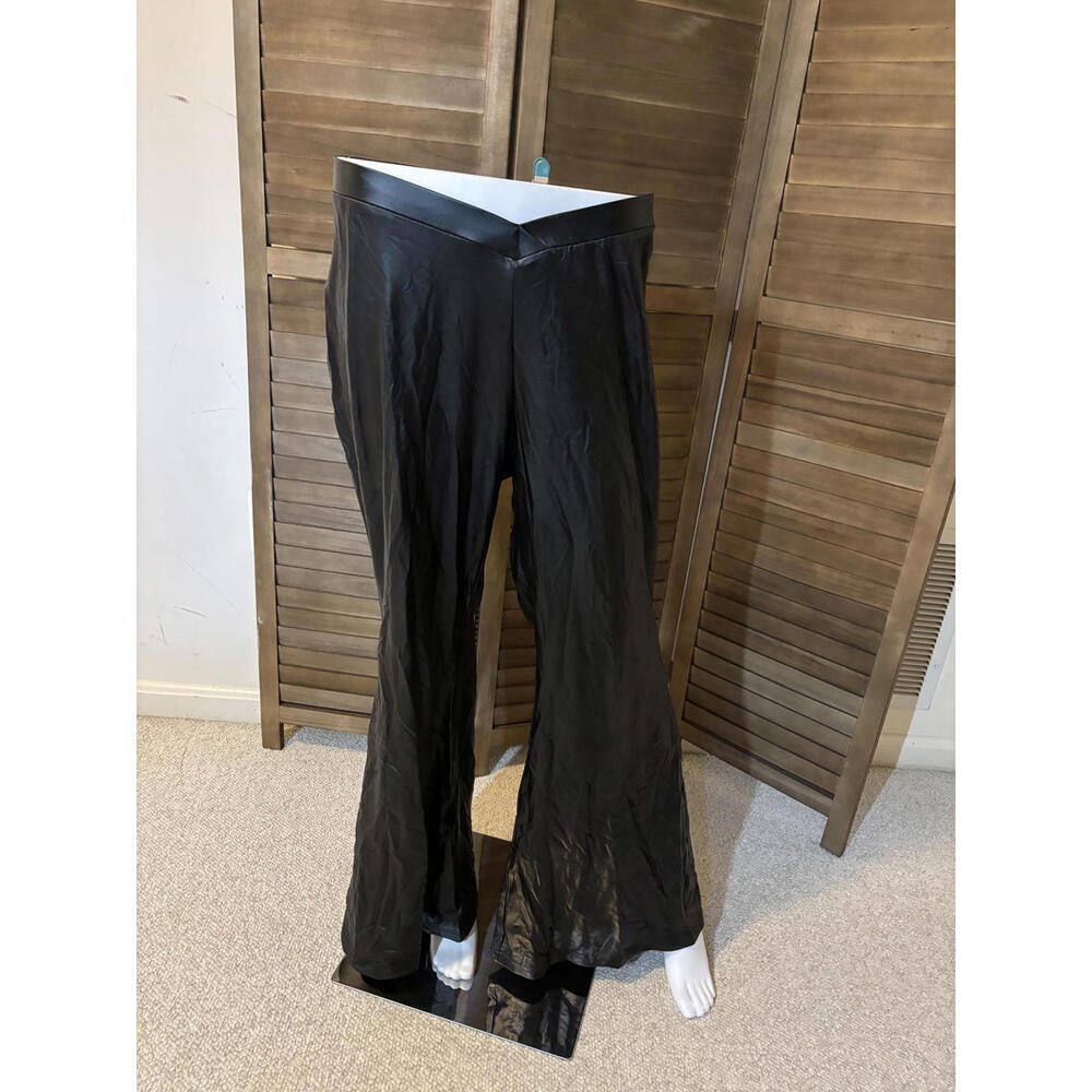 Black Plus-Size Faux Leather Pants